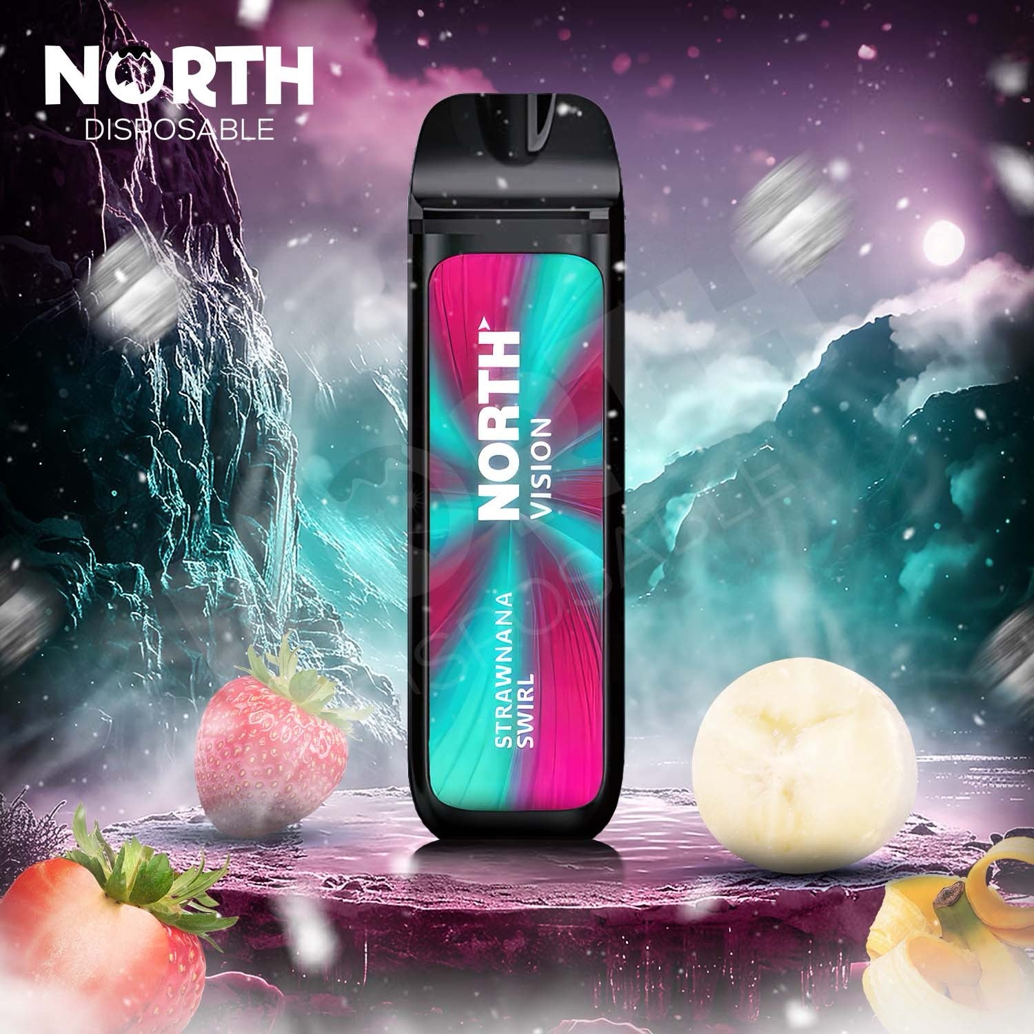 North Vision (15000 Puffs) Strawnana Swirl 5% Nic