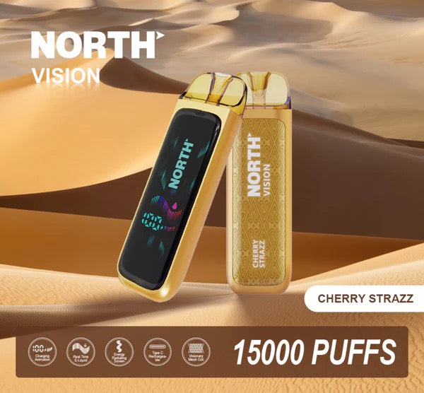 North Vision (15000 Puffs) Cherry Strazz 5% Nic
