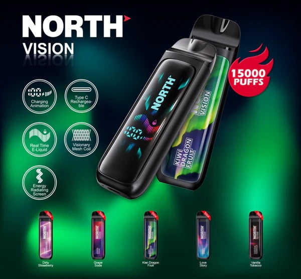 North Vision (15000 Puffs) Kiwi Dragon Fruit 5% Nic