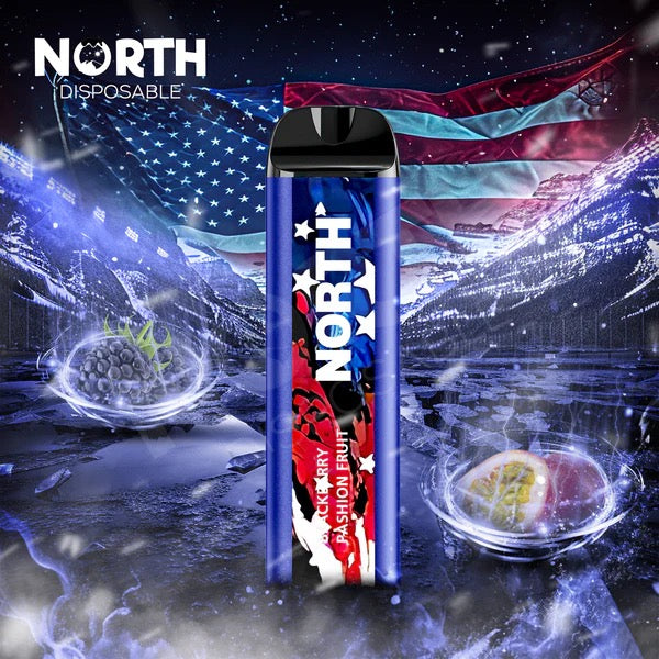 North (5000 Puffs) Blackberry Passion Fruit 5% Nic
