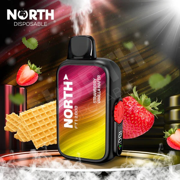 North (12000 Puffs) Strawberry Vanilla Wafer 5% Nic